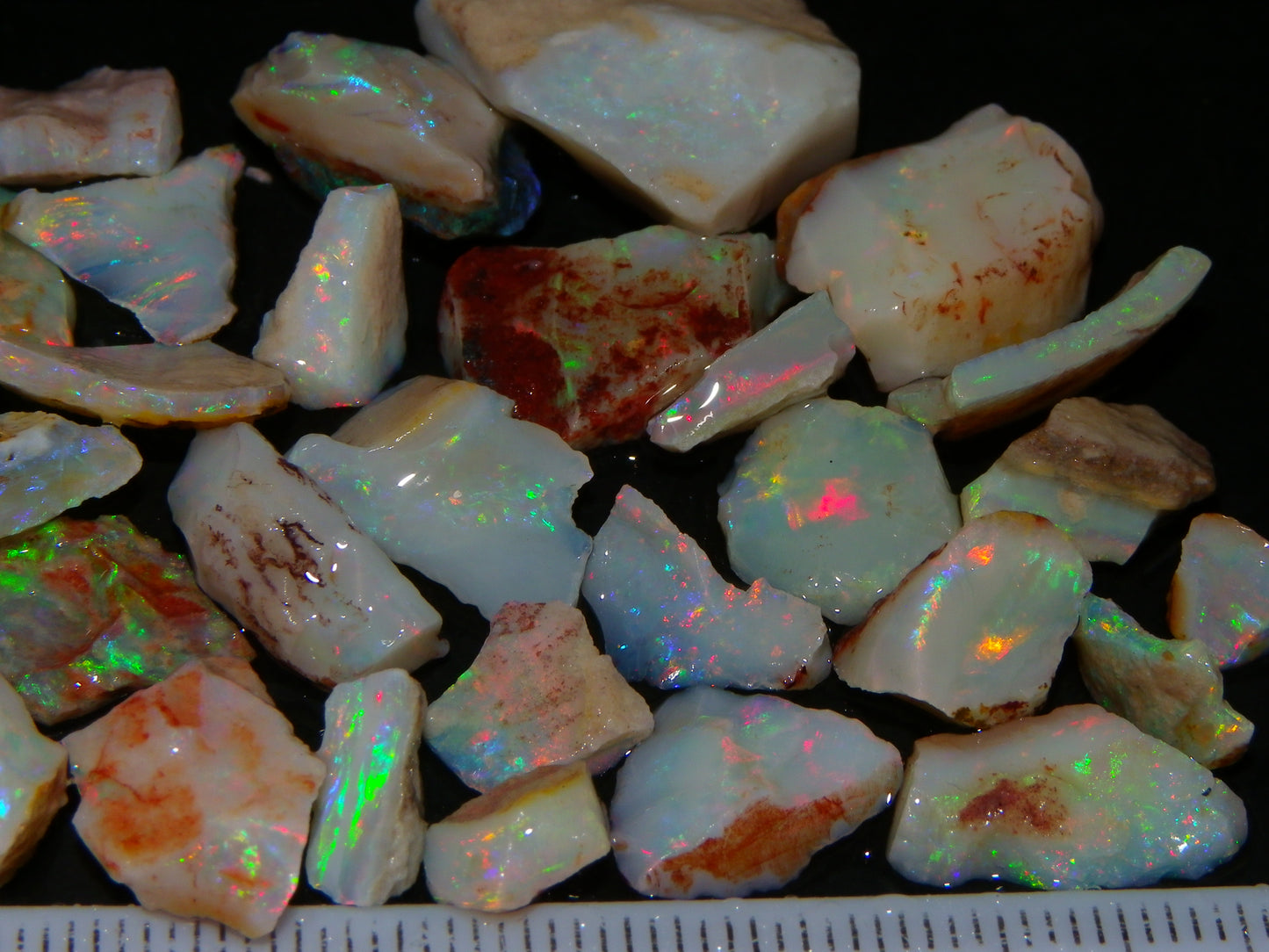 Nice Coober Pedy Opal Rough/Specimens 85.4cts Multicolour Milky/Crystal :)