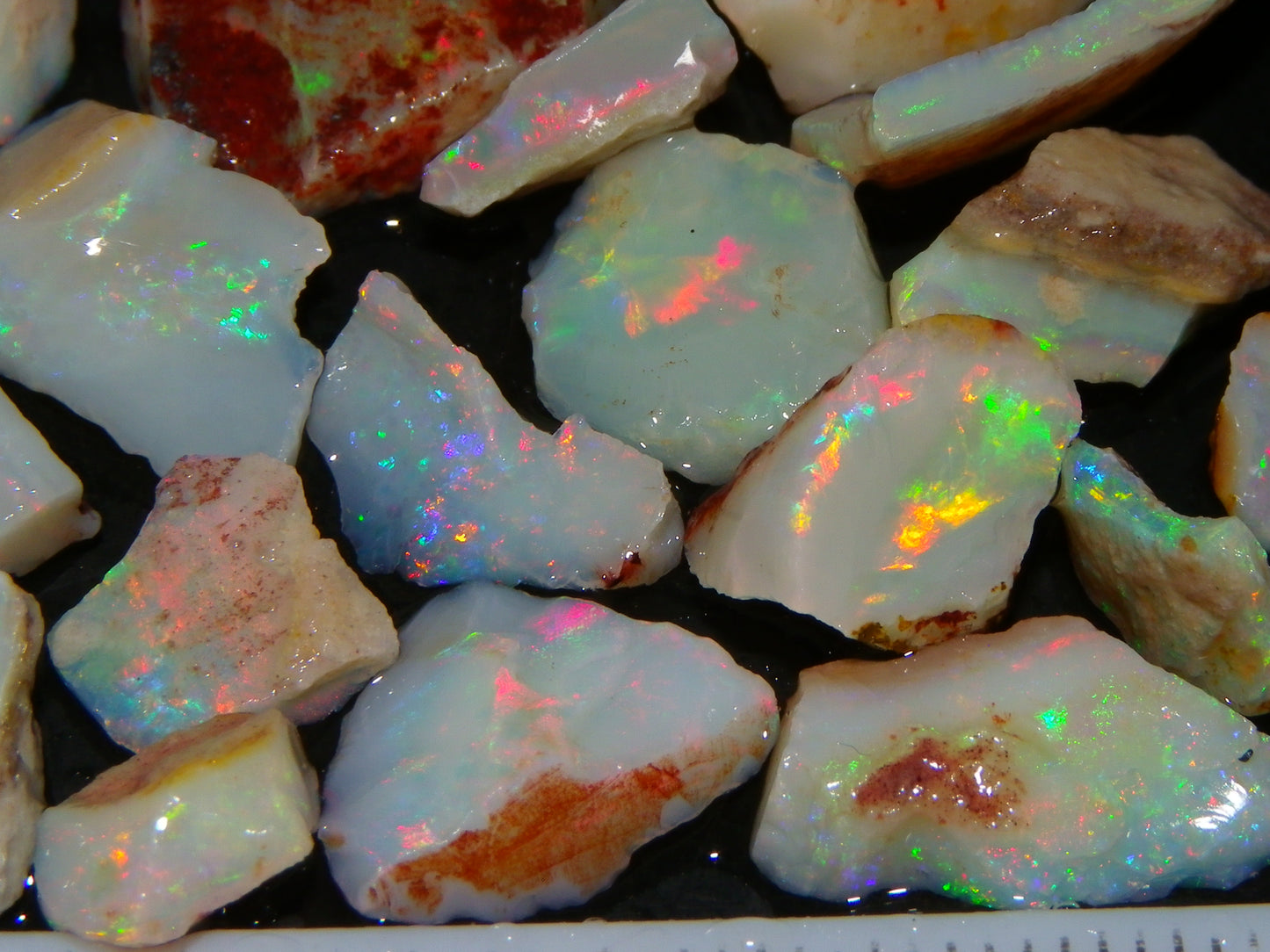 Nice Coober Pedy Opal Rough/Specimens 85.4cts Multicolour Milky/Crystal :)