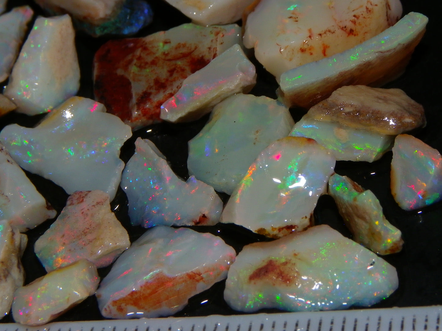 Nice Coober Pedy Opal Rough/Specimens 85.4cts Multicolour Milky/Crystal :)