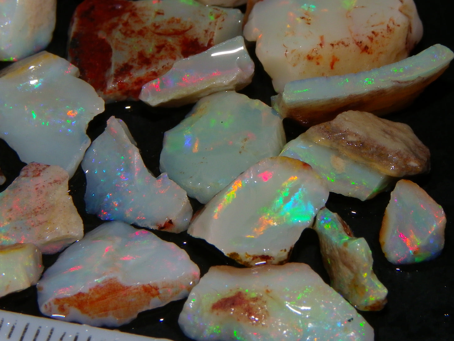 Nice Coober Pedy Opal Rough/Specimens 85.4cts Multicolour Milky/Crystal :)