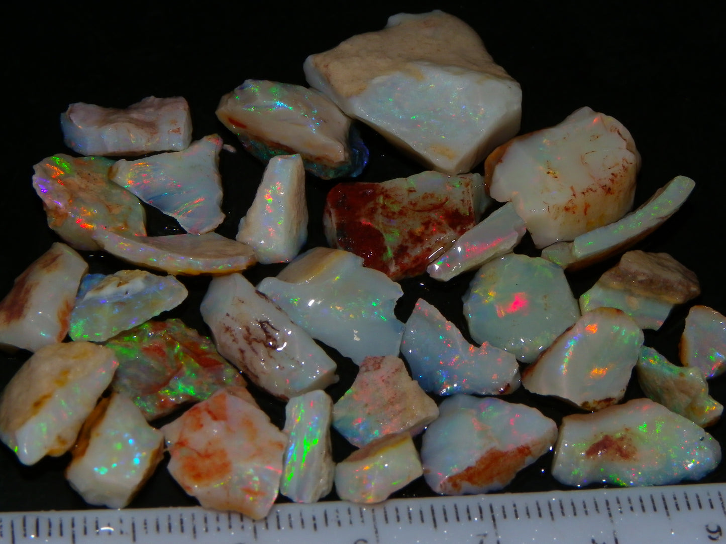 Nice Coober Pedy Opal Rough/Specimens 85.4cts Multicolour Milky/Crystal :)