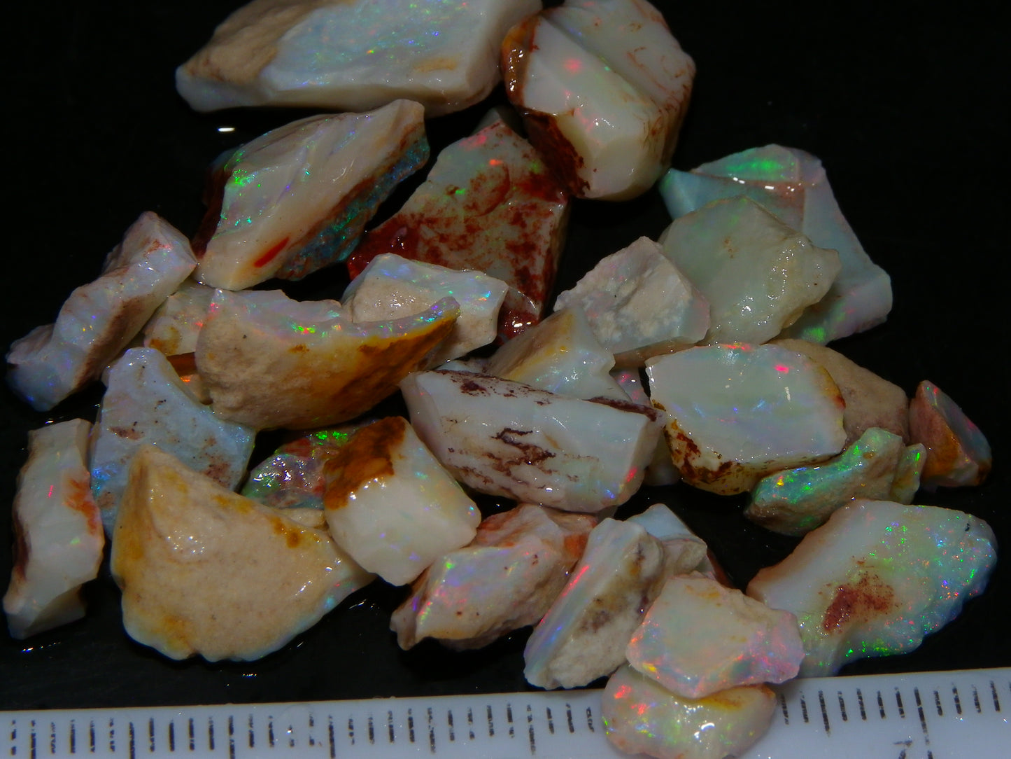 Nice Coober Pedy Opal Rough/Specimens 85.4cts Multicolour Milky/Crystal :)