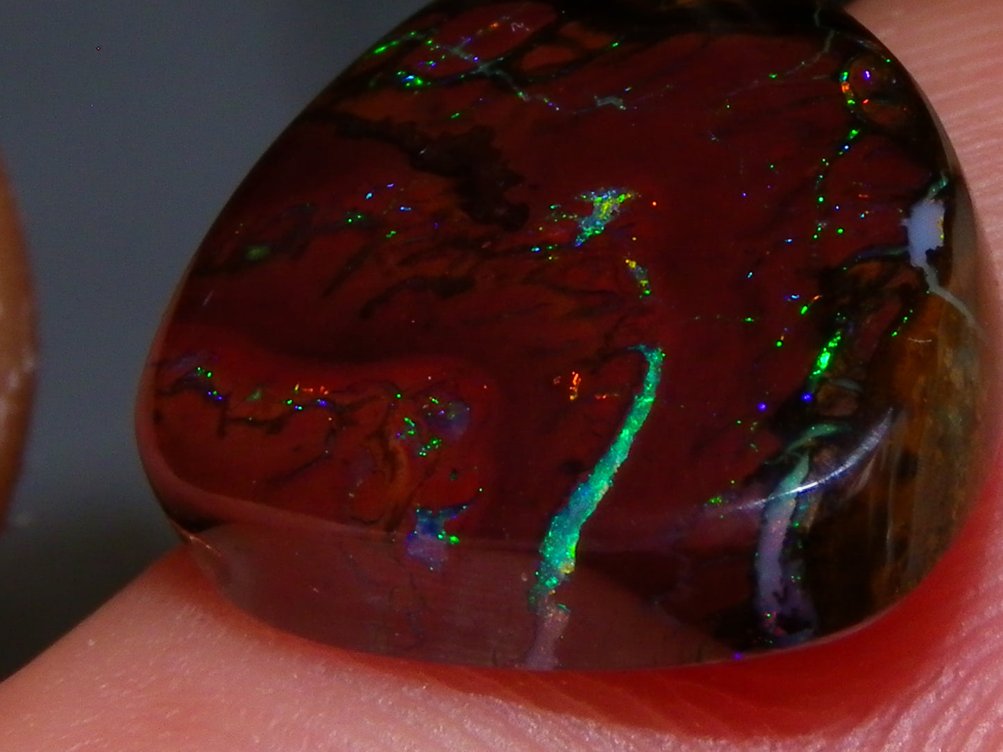 3 Quality Koroit Opal Cabs/Freeforms set 90.81cts Nut/Pattern Fires double sided