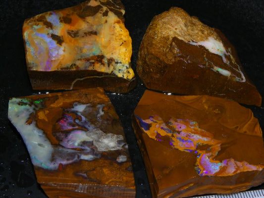 Nice Boulder Opal Rough/Sliced Parcel 757cts Queensland Australia :)