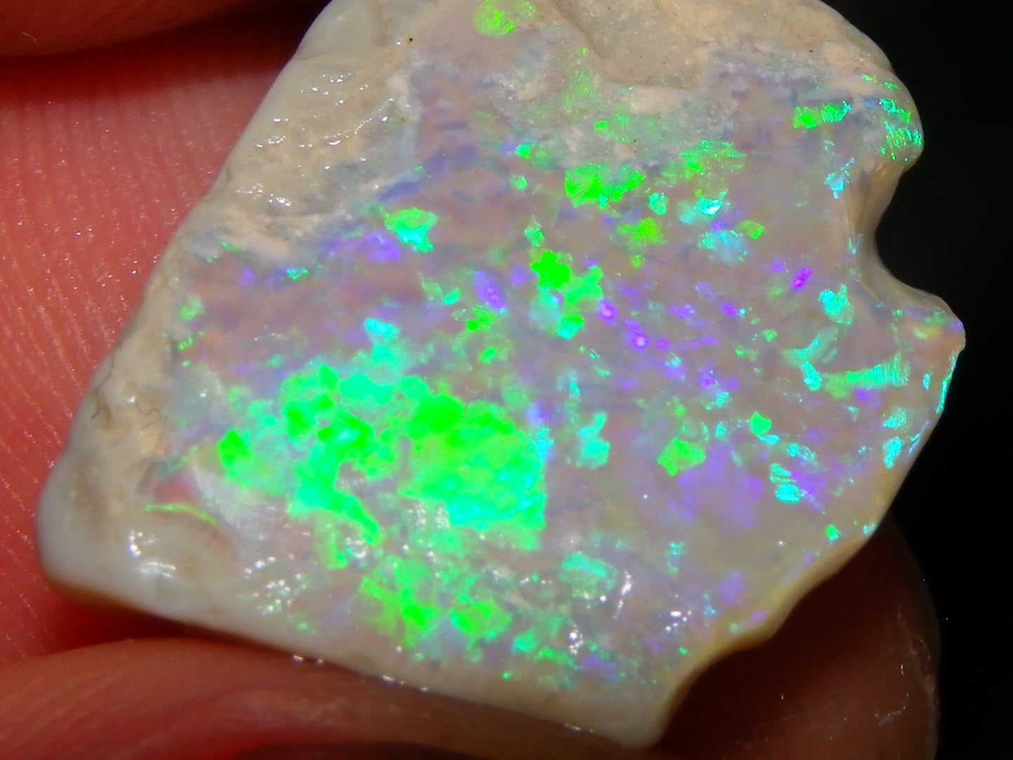 5 Nice Rubbed Lightning Ridge Opals 22cts Fires/Patterns Australia Mixed Base :)