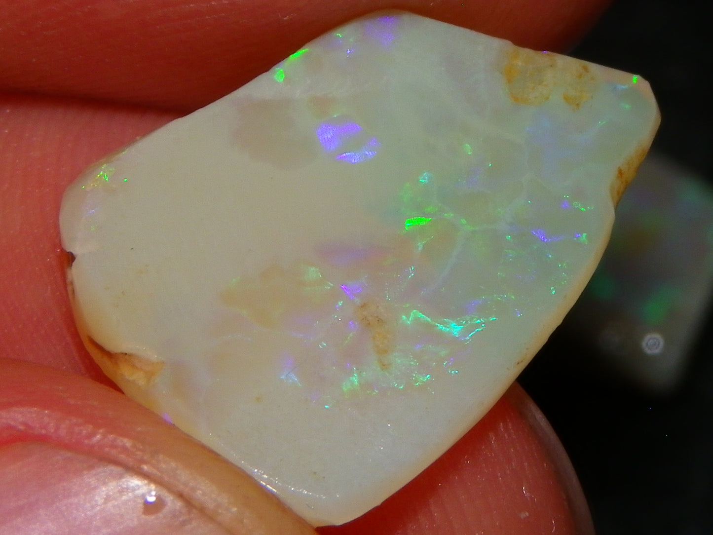 5 Nice Rubbed Lightning Ridge Opals 22cts Fires/Patterns Australia Mixed Base :)