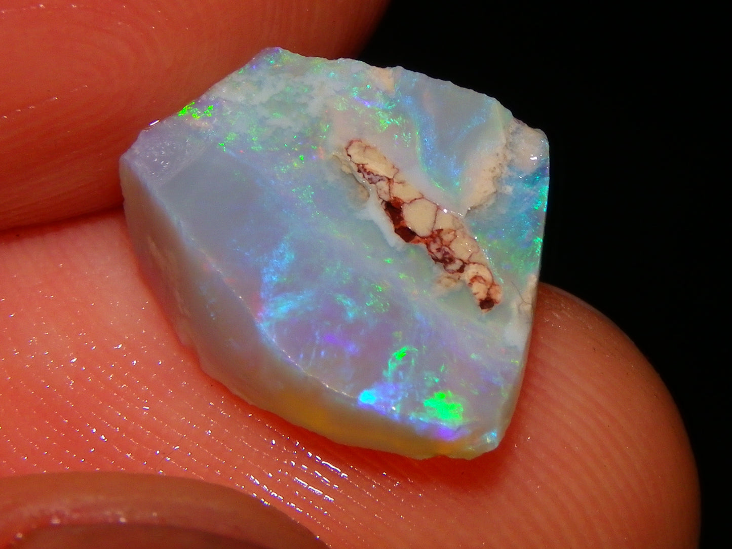 Nice Rough/Rubbed Lightning Ridge Opal Parcel 117.7cts Mixed Base Green/Blue/Pinks