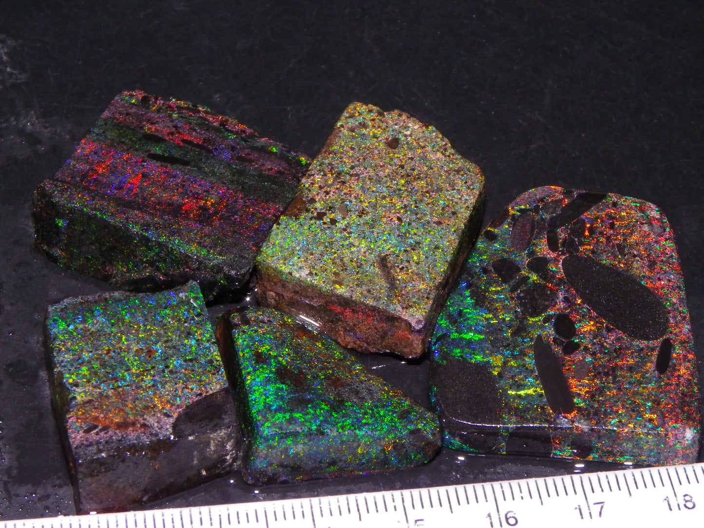 Nice Quality Andamooka Matrix Opal Parcel 238.5cts Multicolour Fires Australia :)