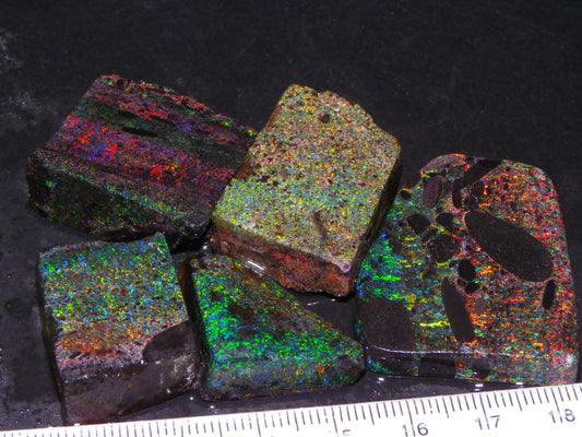 Nice Quality Andamooka Matrix Opal Parcel 238.5cts Multicolour Fires Australia :)