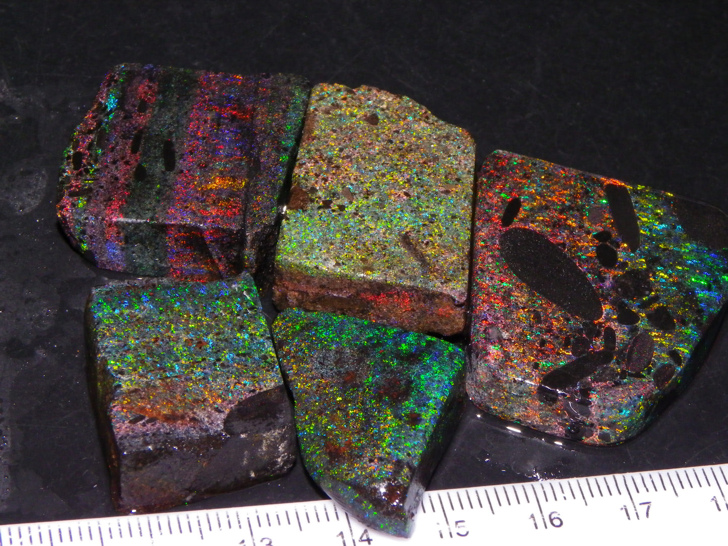 Nice Quality Andamooka Matrix Opal Parcel 238.5cts Multicolour Fires Australia :)