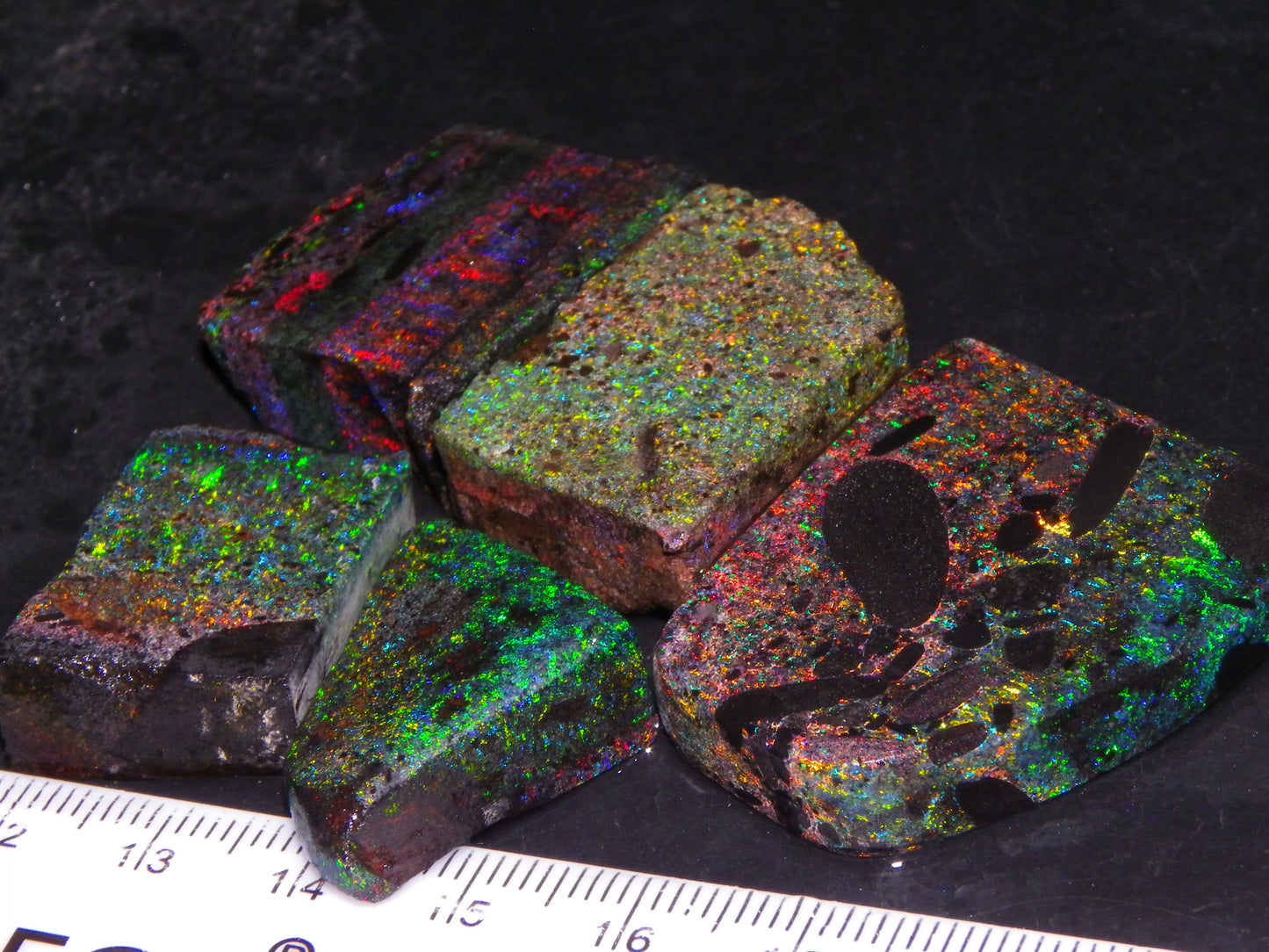 Nice Quality Andamooka Matrix Opal Parcel 238.5cts Multicolour Fires Australia :)