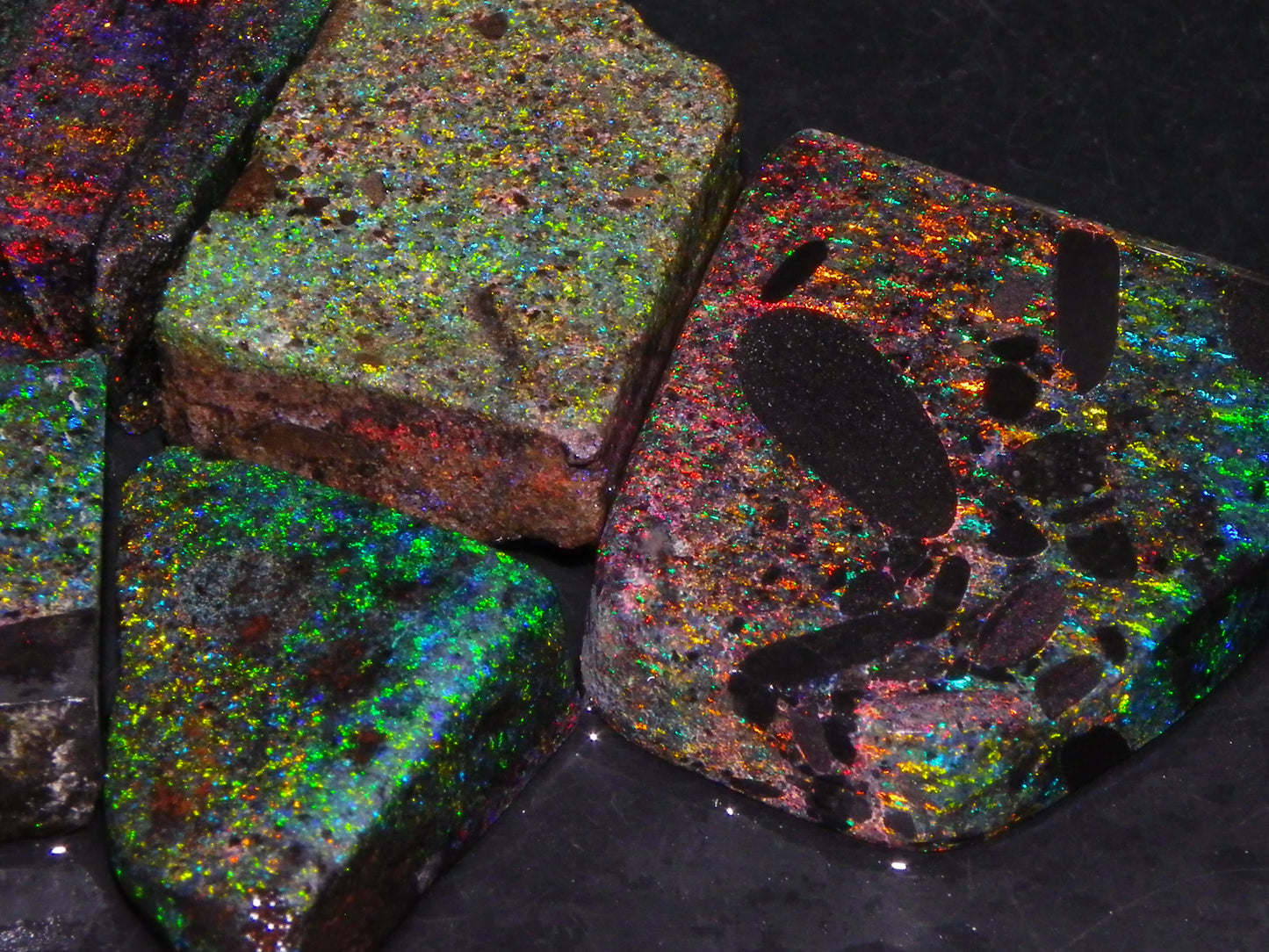 Nice Quality Andamooka Matrix Opal Parcel 238.5cts Multicolour Fires Australia :)