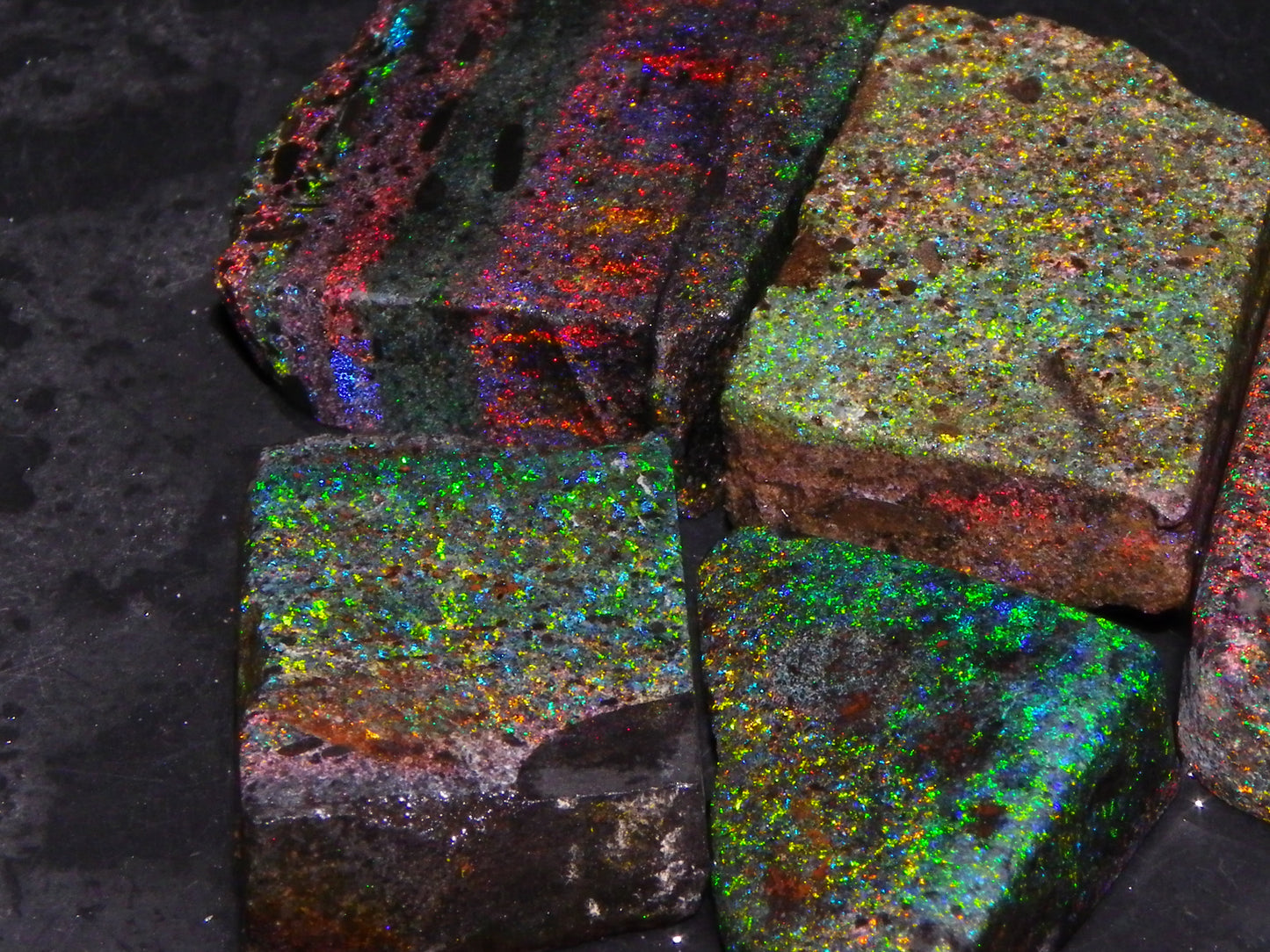 Nice Quality Andamooka Matrix Opal Parcel 238.5cts Multicolour Fires Australia :)