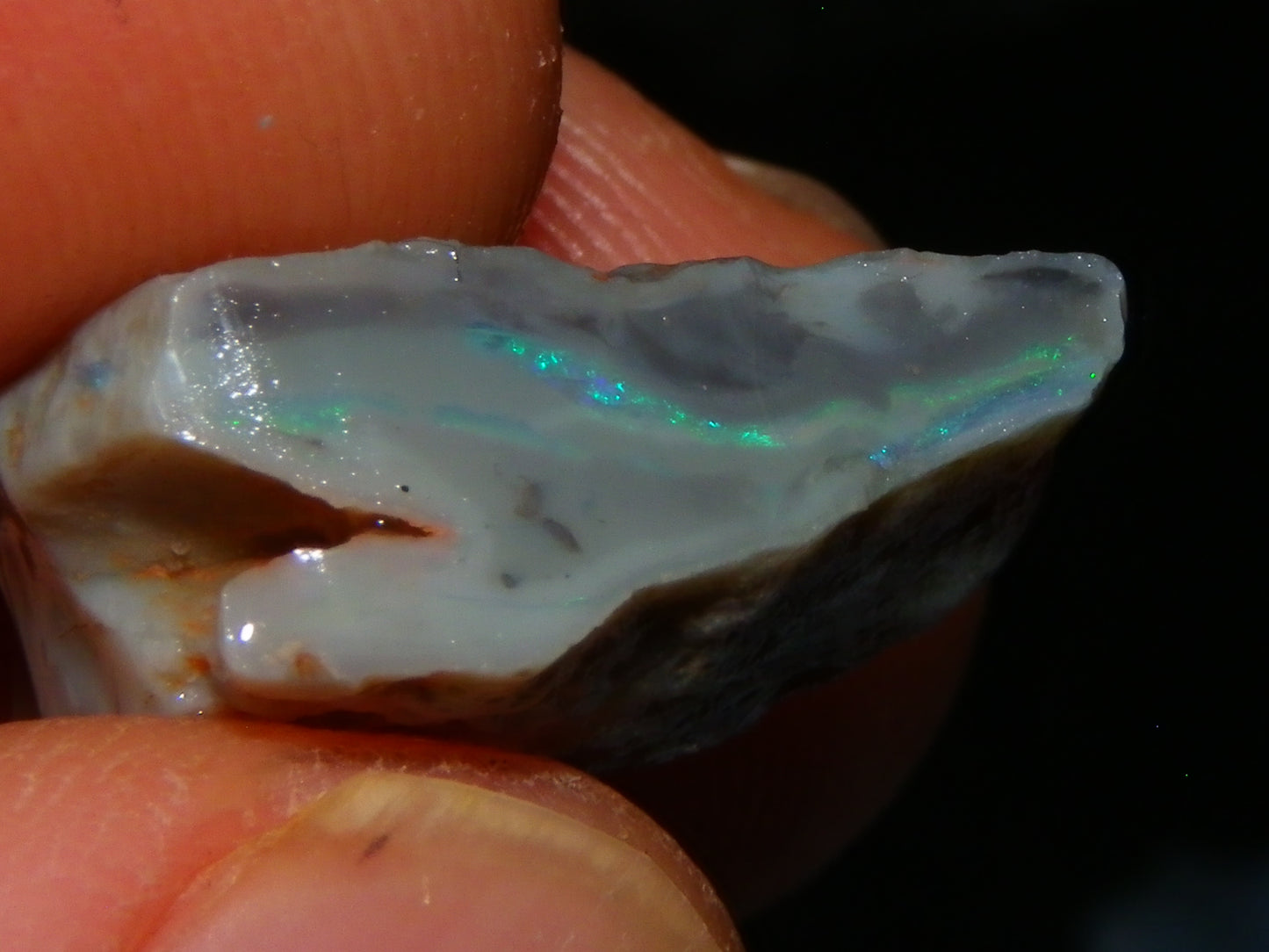 Nice Rough/Rubbed Opals 90cts Lightning Ridge Australia Blue/Purples Nobby/Seam