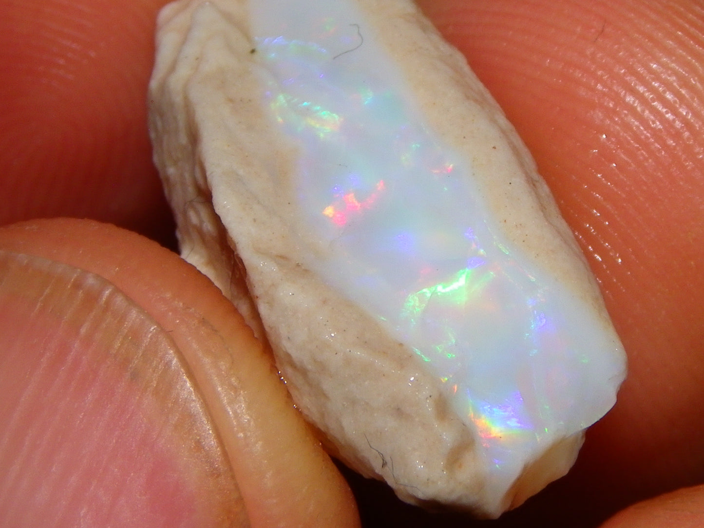 Nice Quality Coober Pedy Opal Rough Parcel 56.35cts Multicolour Fires/Bars