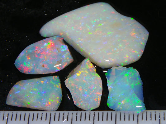 Nice Quality Rough/Rubbed Coober Pedy Opal Parcel 17.54cts Multicolour Fires Australia