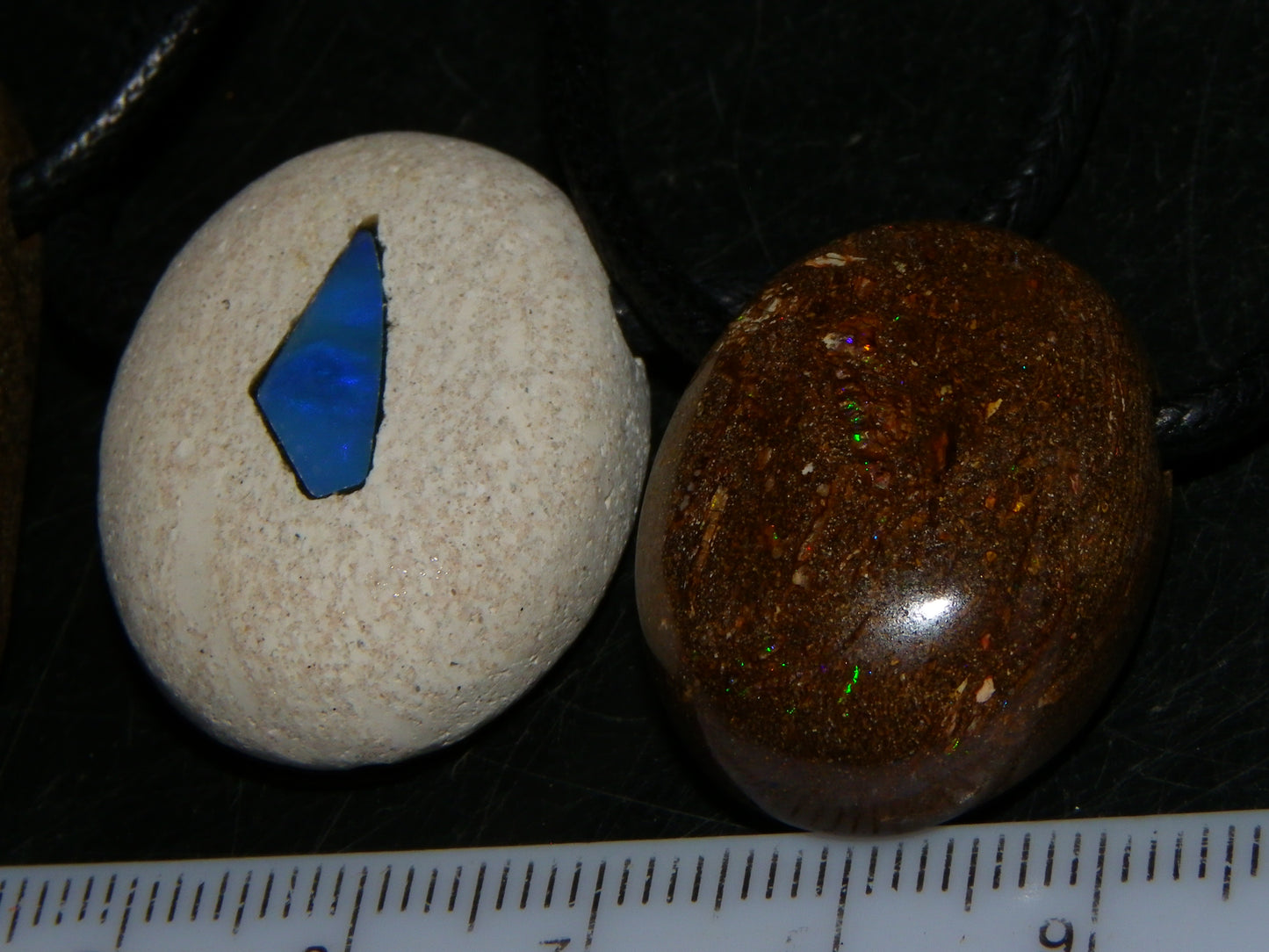 4 Boulder/Matrix Opal/Opal Inlay pendants 221.5cts Total Inc Cords some Fires