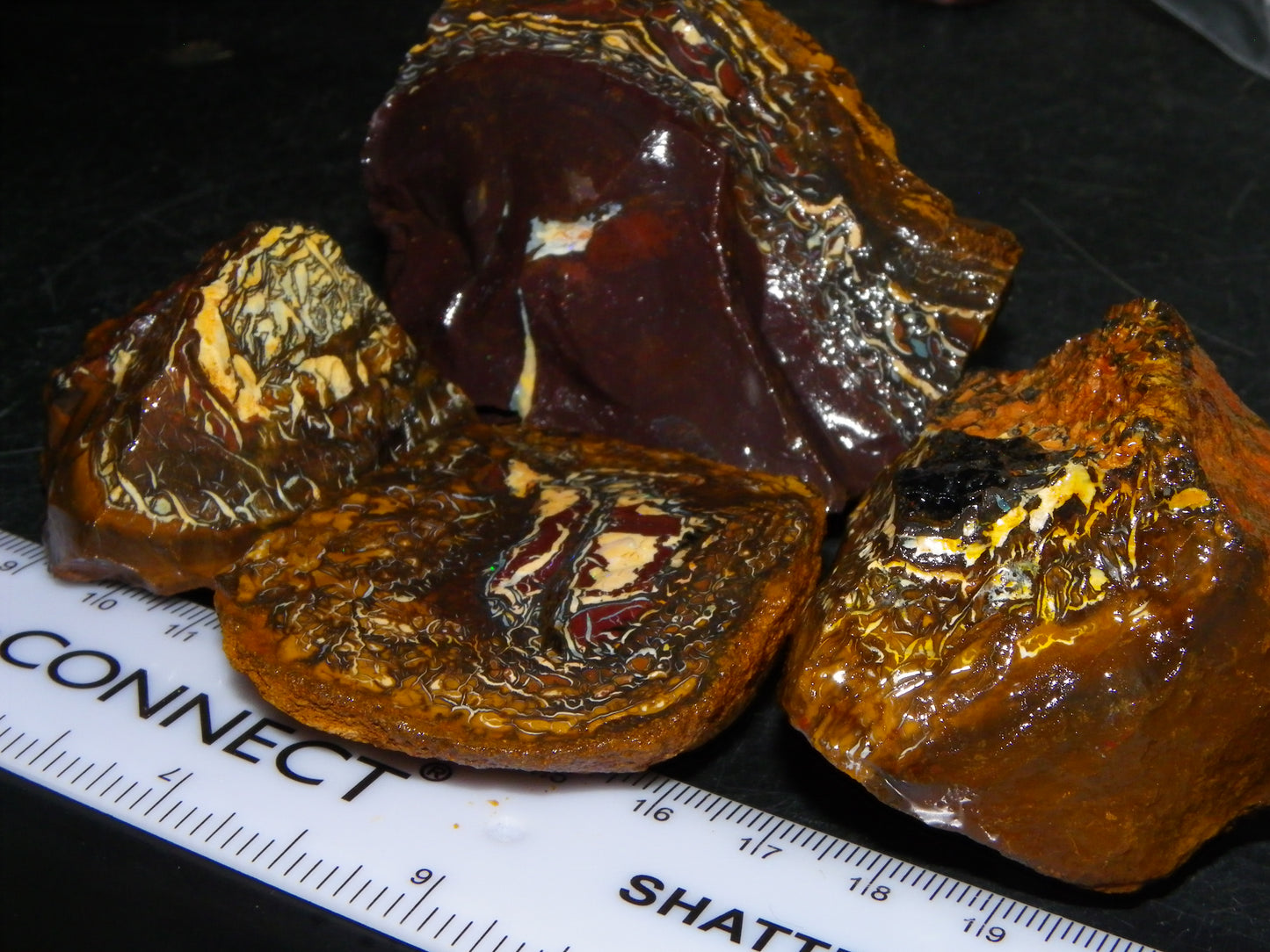 Nice Koroit Opal Nuts/Pattern Chunks/Specimens 548 Grams Queensland Australia