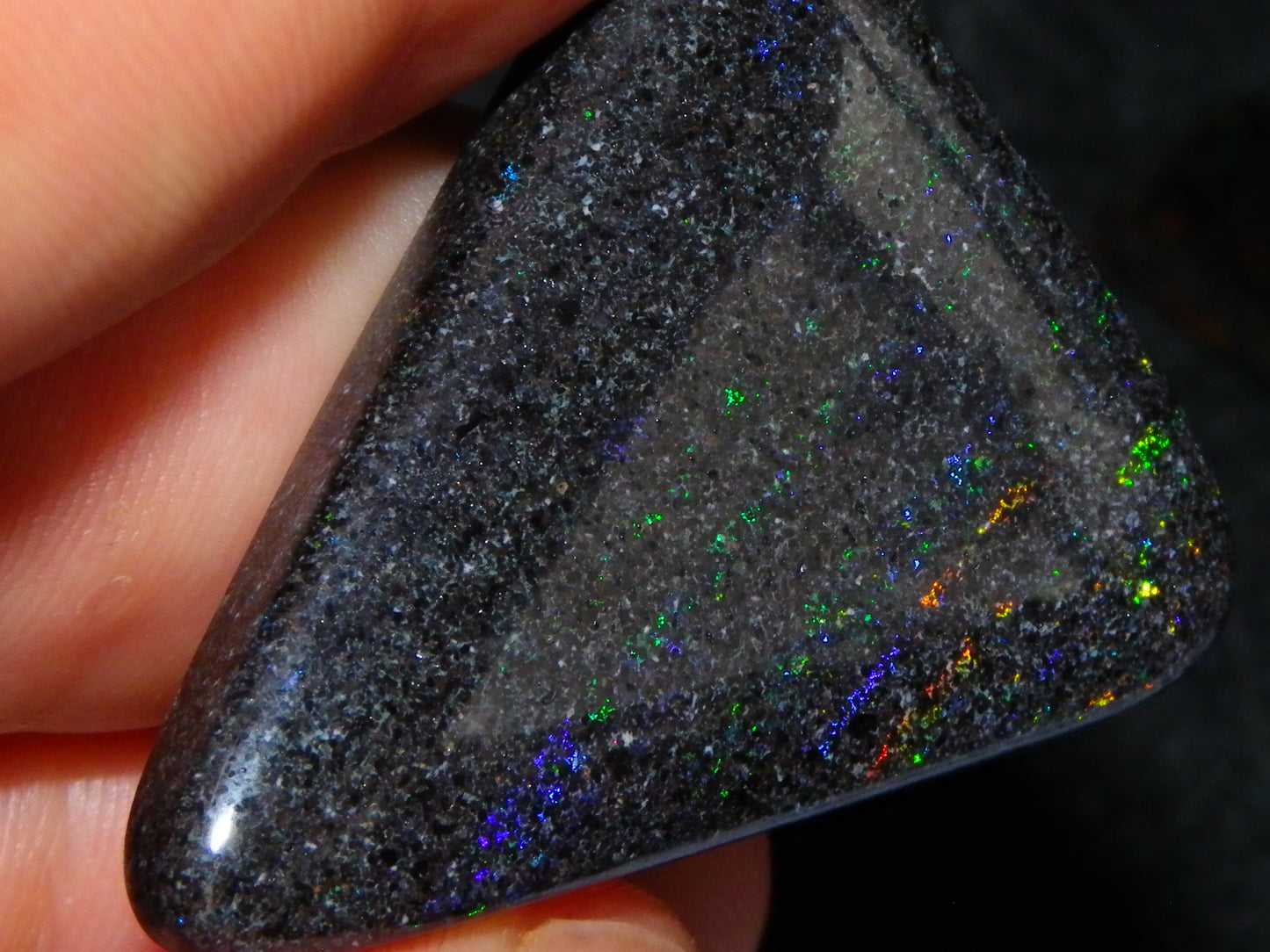 13 Nice Cut/Polished /Treated Andamooka Matrix Opals 143cts Red/Green/Blue Fires