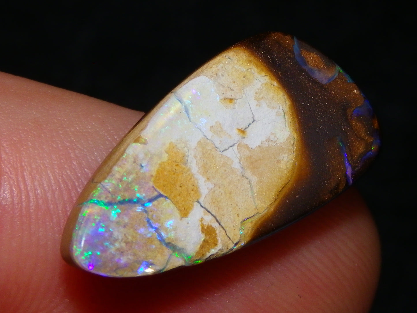 16 Cut/Polished Boulder/Koroit/Matrix Opal Cabs 192.5cts Fires/Patterns Australia