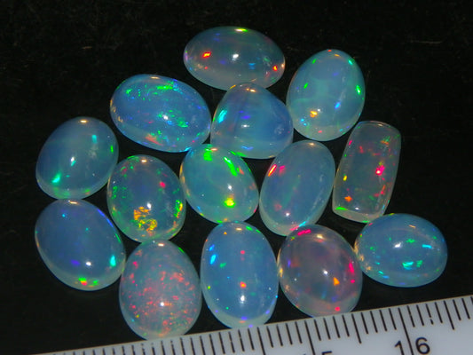 Nice Cut/Polished Welo Opals/Cabs 29.6cts Ethiopia Welo Region Crystal Fires :)