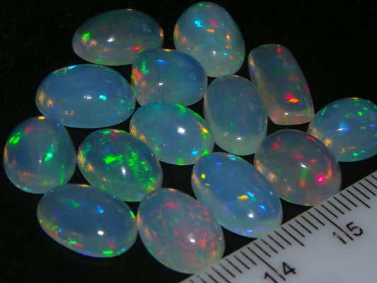 Nice Cut/Polished Welo Opals/Cabs 29.6cts Ethiopia Welo Region Crystal Fires :)