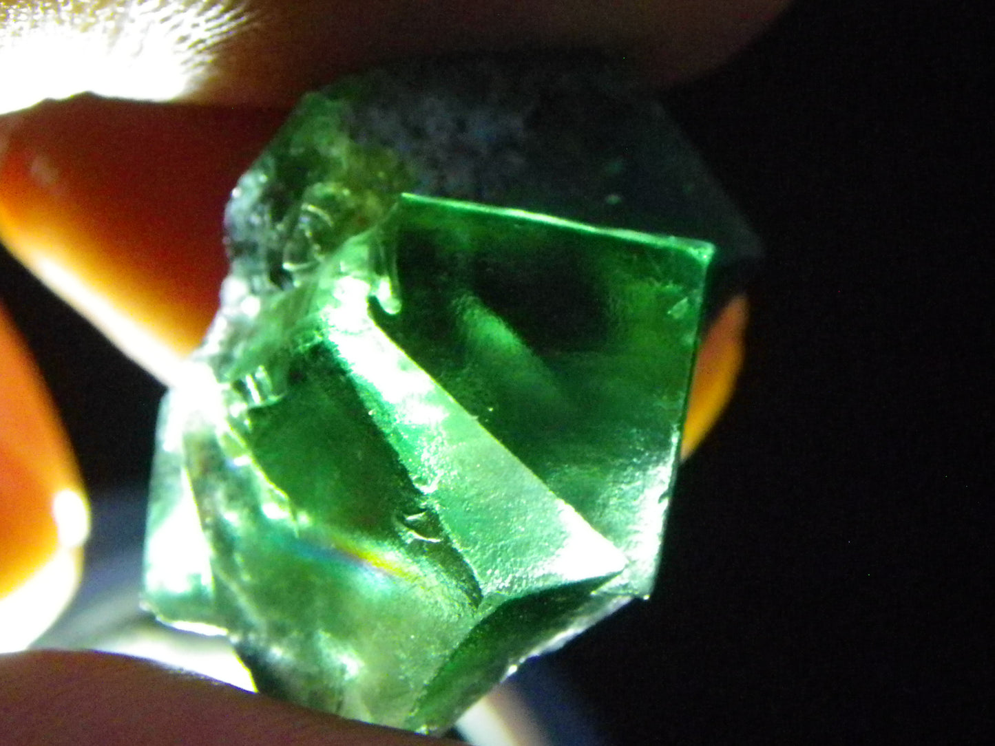 2 Nice Quality Green Fluorite Crystal specimens 79.4cts Diana Maria Mine Weardale UK