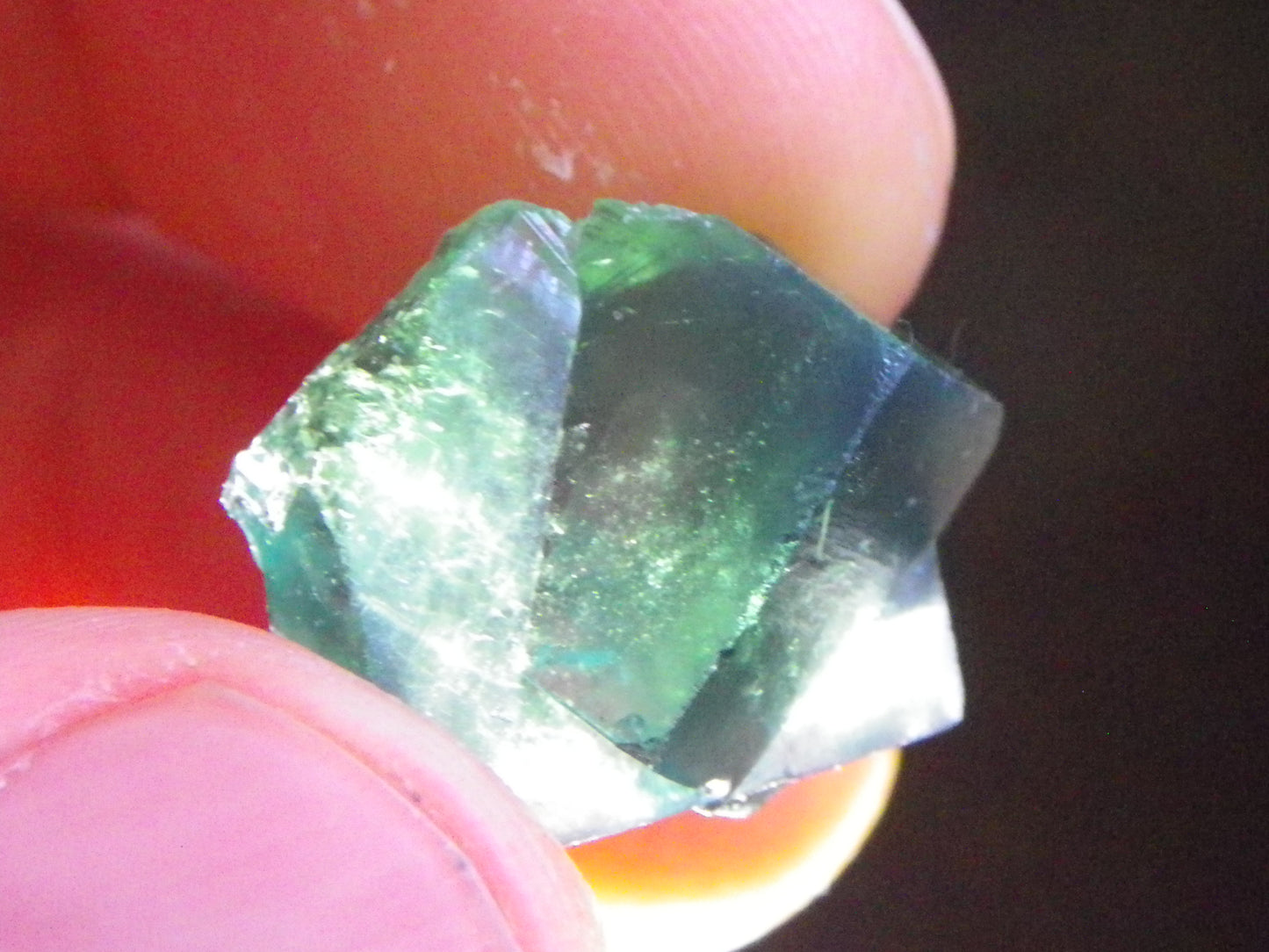 2 Nice Quality Green Fluorite Crystal specimens 79.4cts Diana Maria Mine Weardale UK