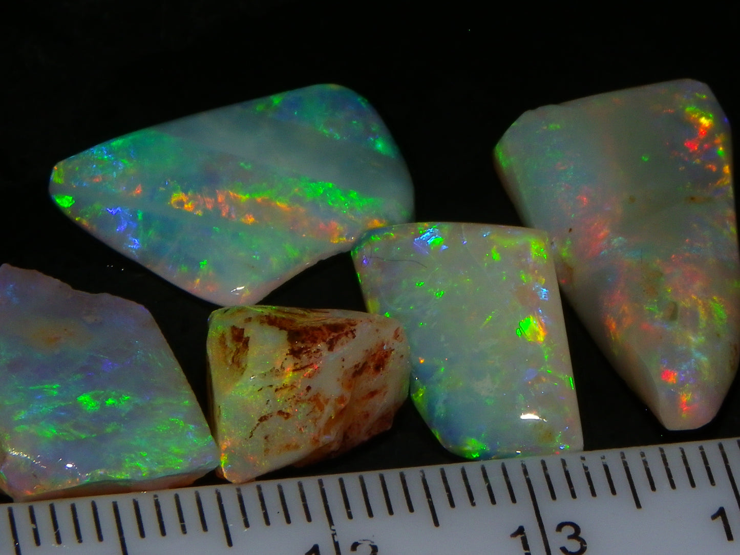 Nice Quality Rubbed/Rough Coober Pedy Opals 22.7cts seam/Fossil Fires :)