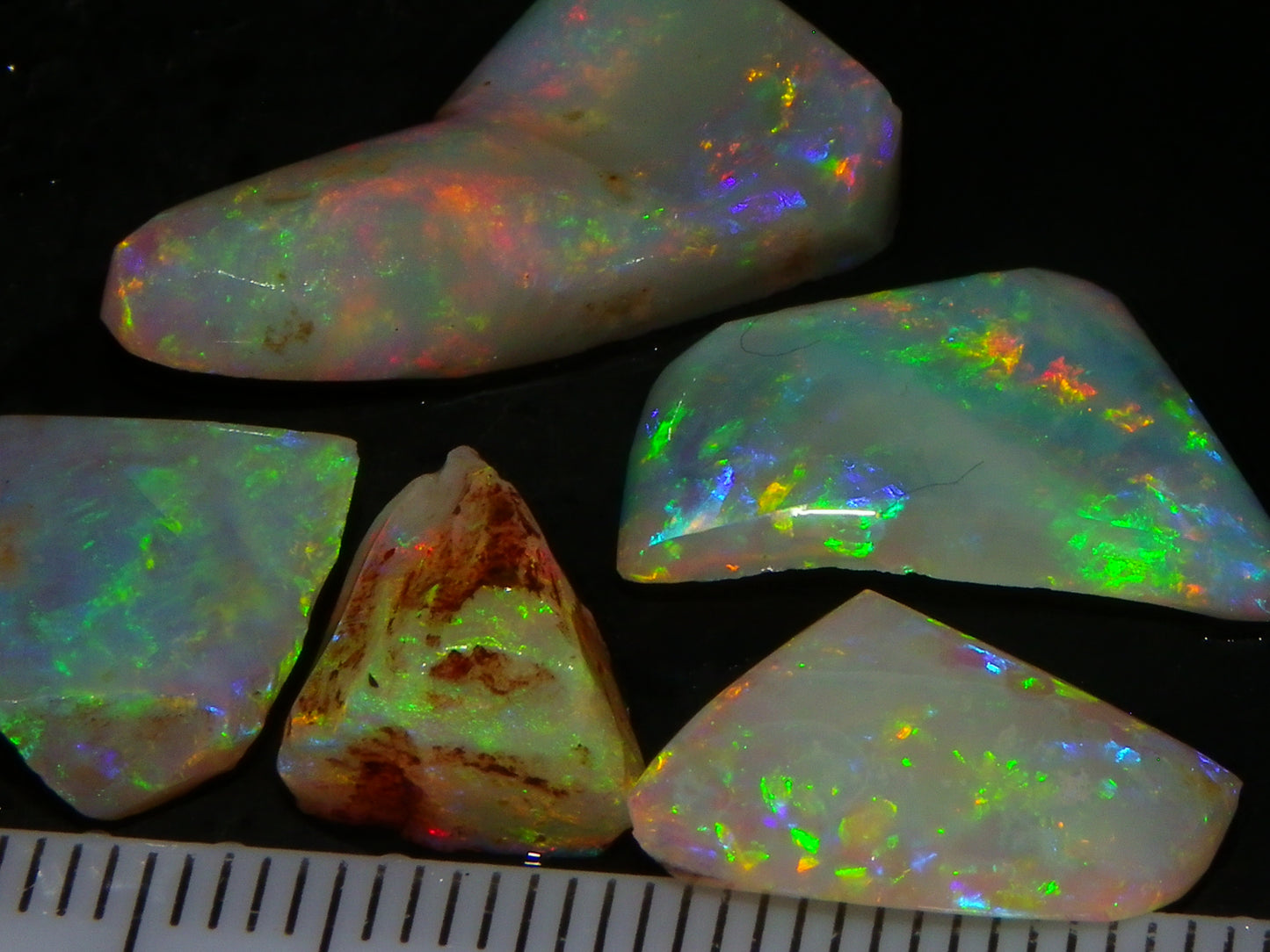 Nice Quality Rubbed/Rough Coober Pedy Opals 22.7cts seam/Fossil Fires :)