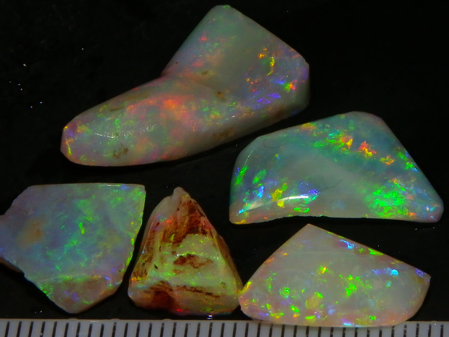 Nice Quality Rubbed/Rough Coober Pedy Opals 22.7cts seam/Fossil Fires :)