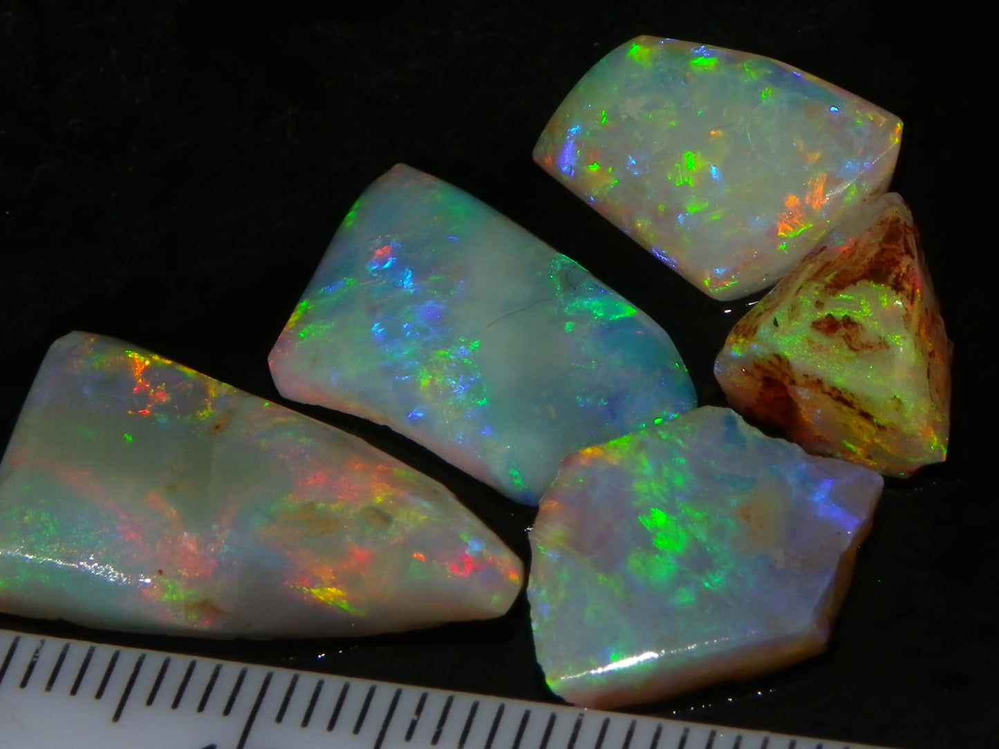 Nice Quality Rubbed/Rough Coober Pedy Opals 22.7cts seam/Fossil Fires :)