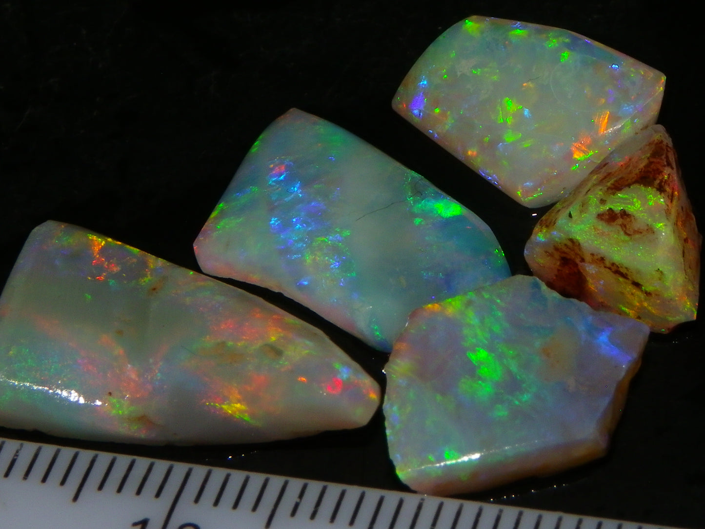 Nice Quality Rubbed/Rough Coober Pedy Opals 22.7cts seam/Fossil Fires :)