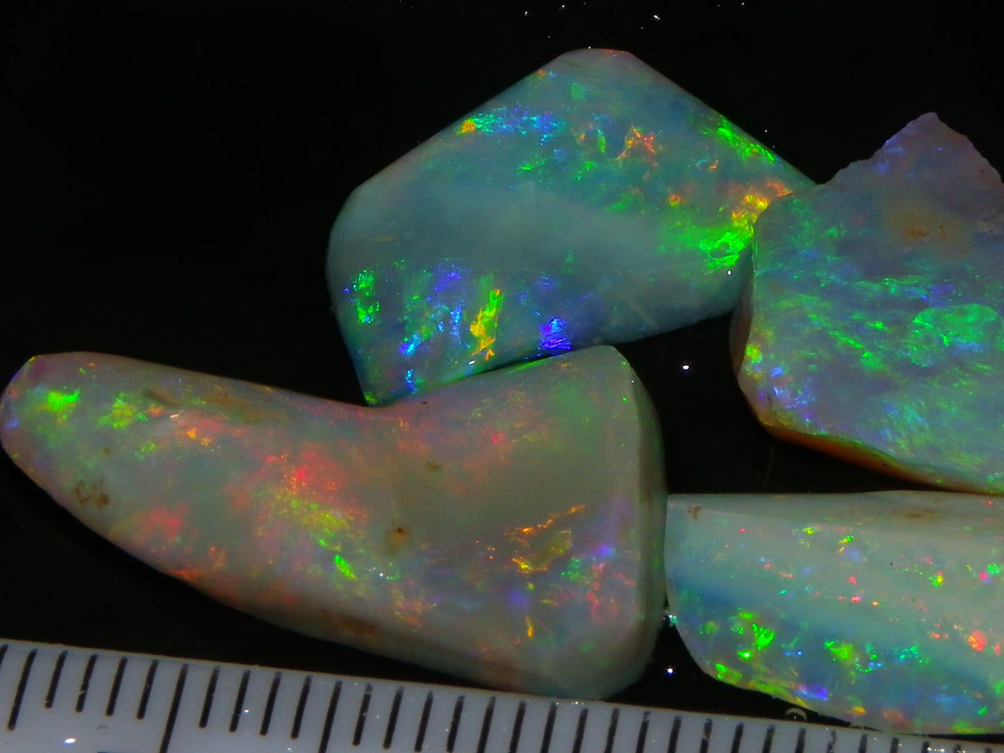 Nice Quality Rubbed/Rough Coober Pedy Opals 22.7cts seam/Fossil Fires :)