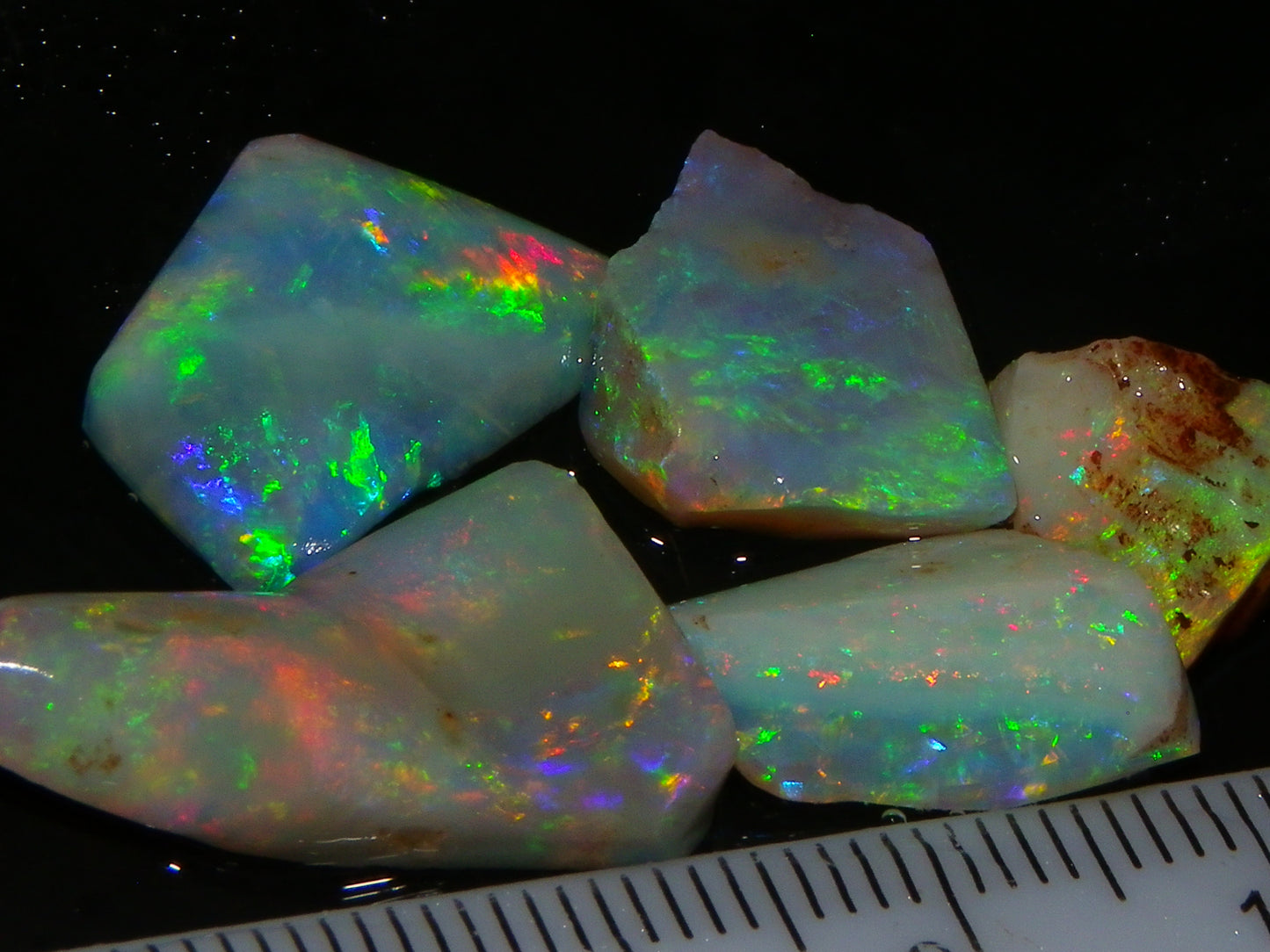 Nice Quality Rubbed/Rough Coober Pedy Opals 22.7cts seam/Fossil Fires :)