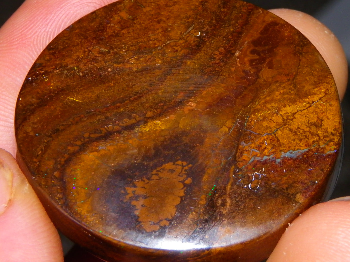 3 Large Koroit Polished Opal Specimens 625cts Green/Blue Fires Queensland