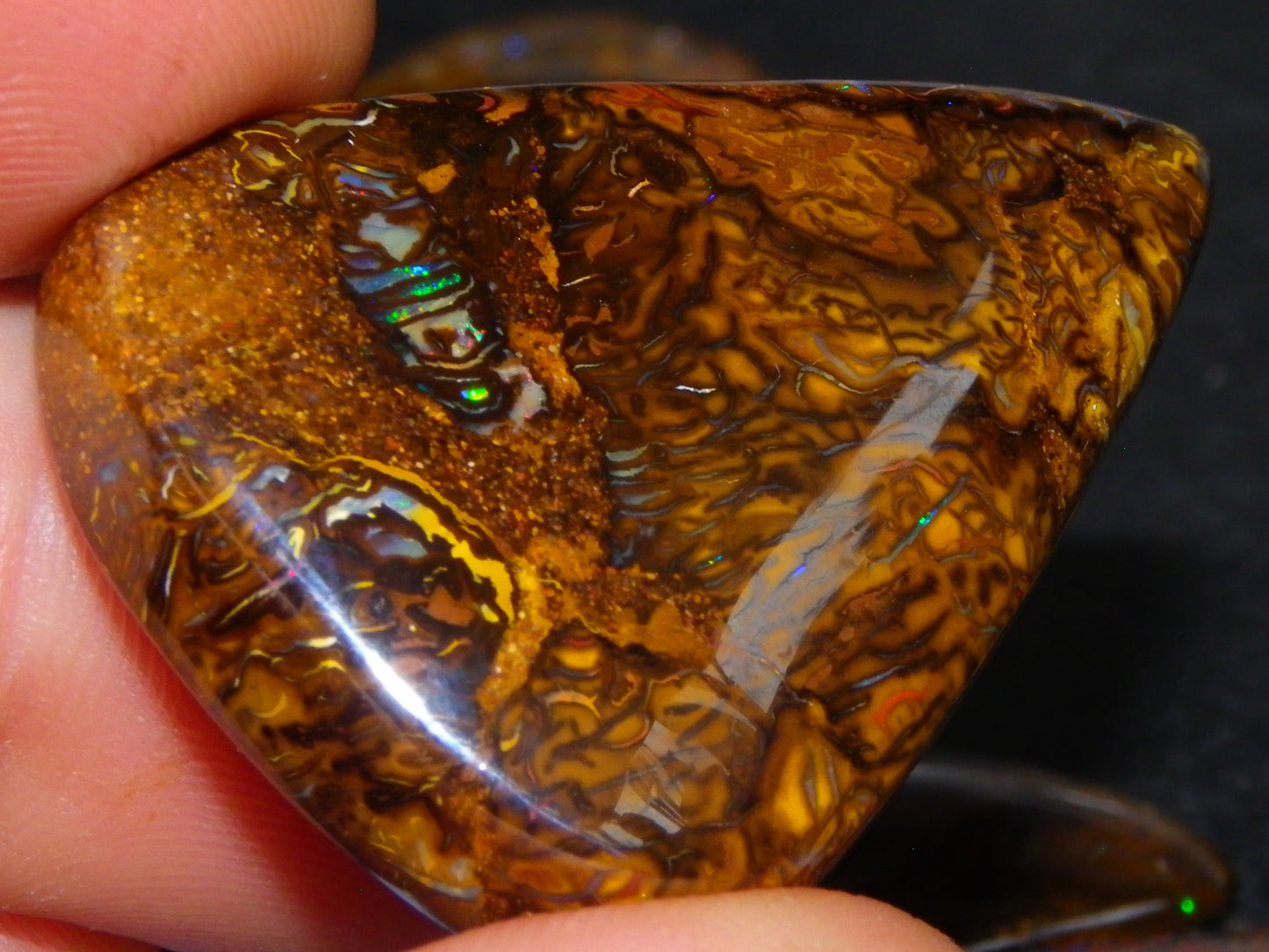 5 Nice Cut/Polished Koroit Opals 264cts Patterns/Fires Queensland Australia