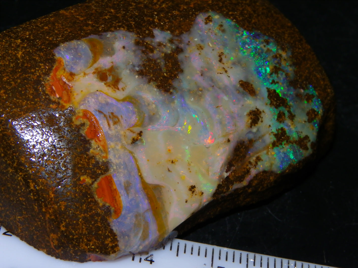 Chunky Queensland Boulder Opal Rub 369.2cts Winton Australia Multicolours