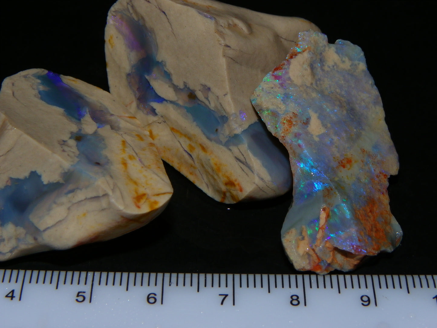 Nice Rough Lightning Ridge Opal Specimens 287cts Mixed Base Some Colour/Fires