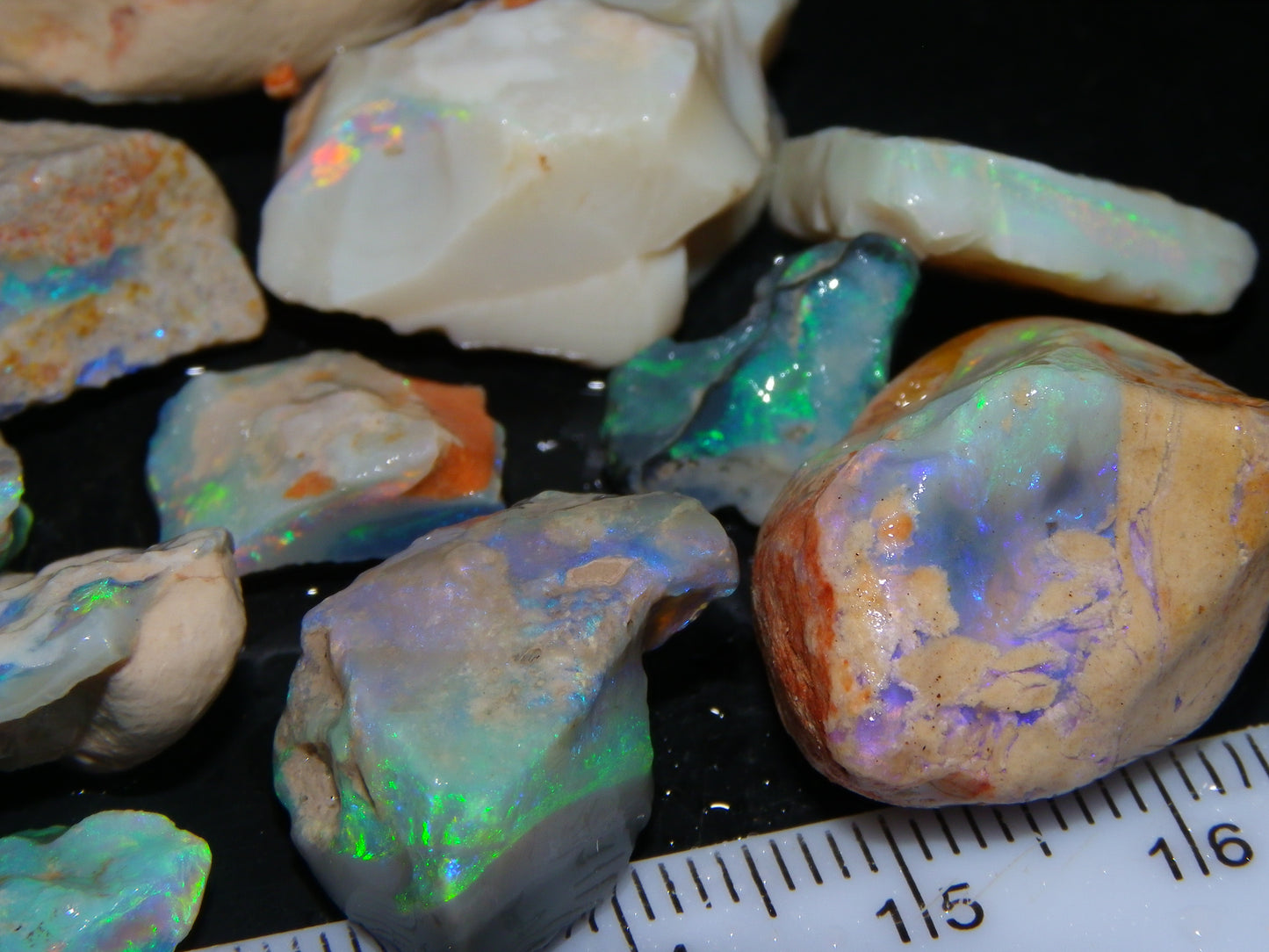 Nice Rough Opal Parcel 137cts Lightning Ridge Australia Blue/Green Crystal Nobby/Seam