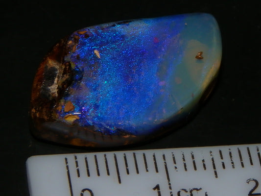 Nice Polished/Drilled Boulder Opal Pendant 17.5cts Blue/Purples Queensland Australia