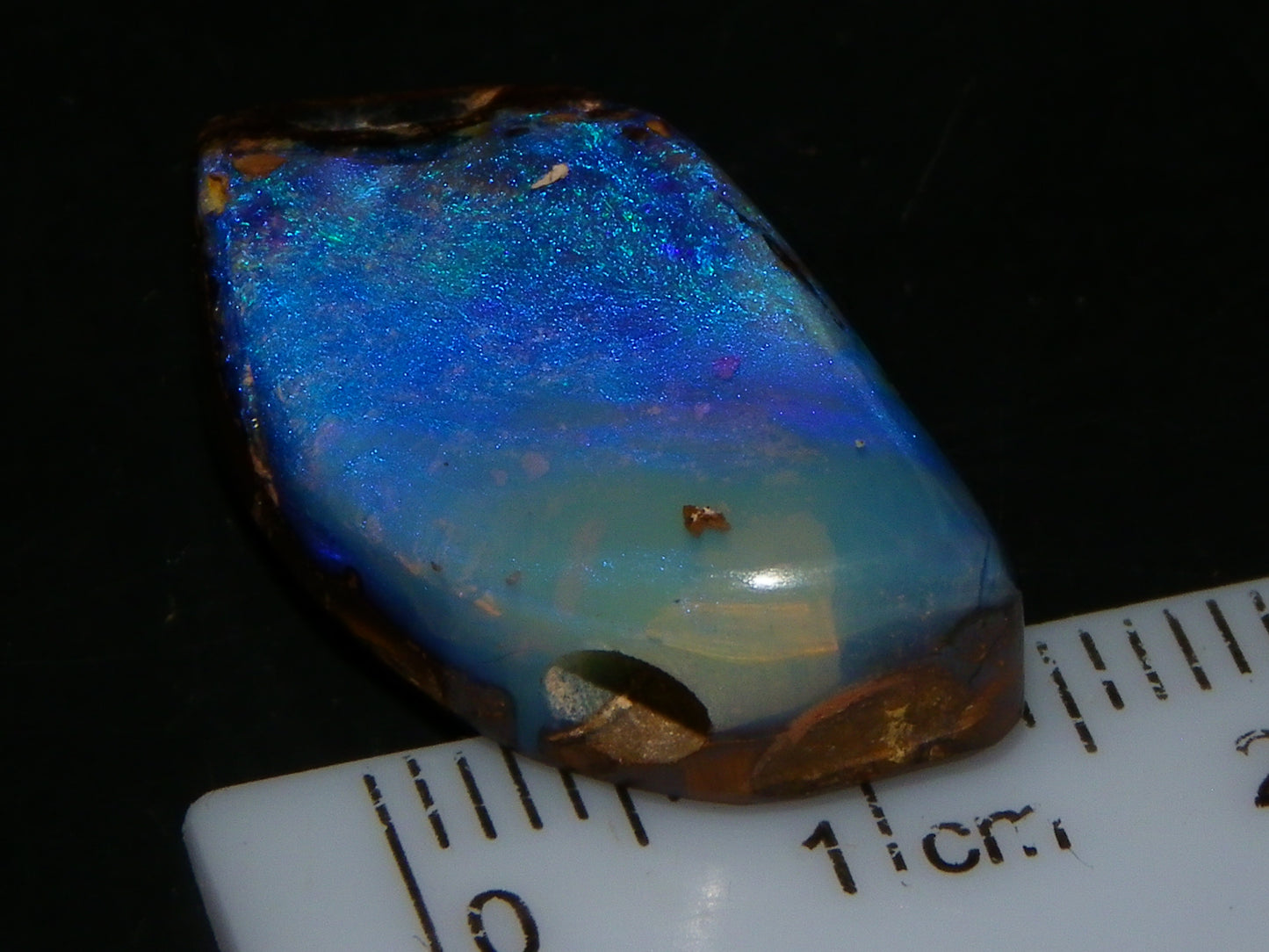 Nice Polished/Drilled Boulder Opal Pendant 17.5cts Blue/Purples Queensland Australia