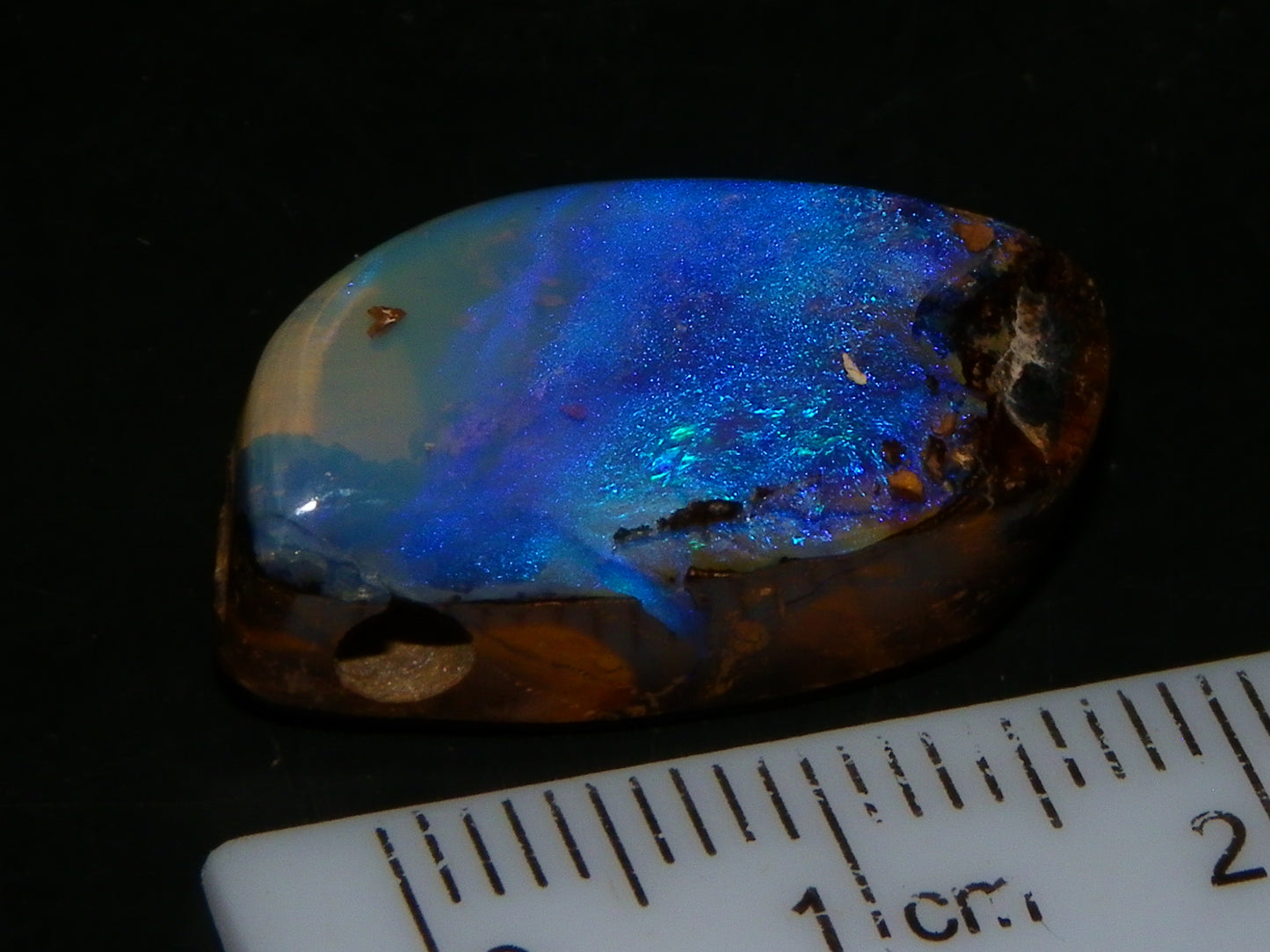 Nice Polished/Drilled Boulder Opal Pendant 17.5cts Blue/Purples Queensland Australia