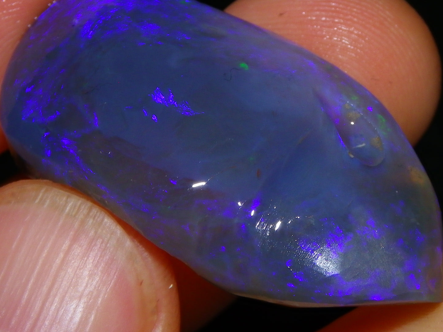 Large 51.3ct Lightning Ridge Dark Crystal Opal Rub/Rough Blue Fires Australia