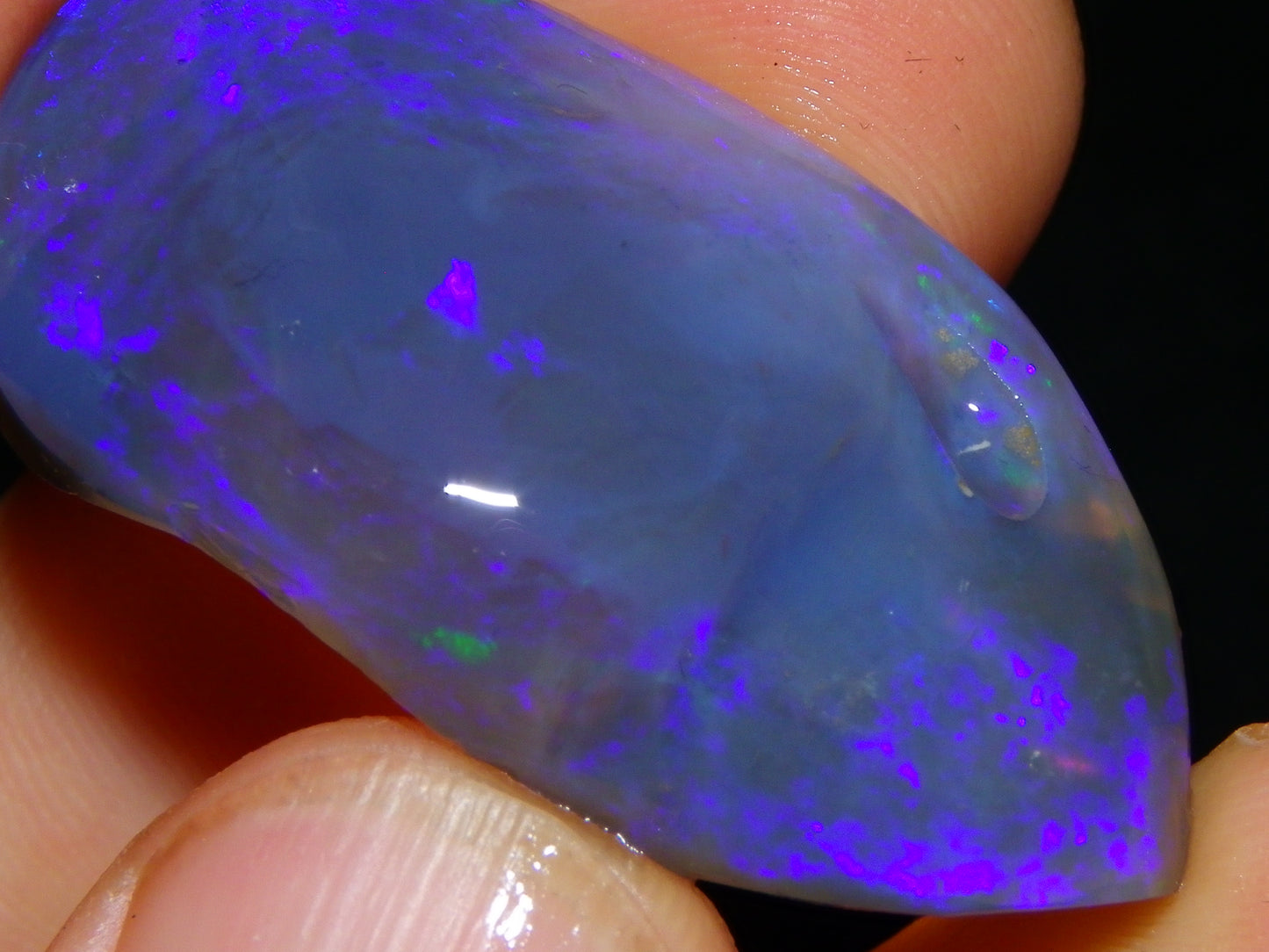 Large 51.3ct Lightning Ridge Dark Crystal Opal Rub/Rough Blue Fires Australia