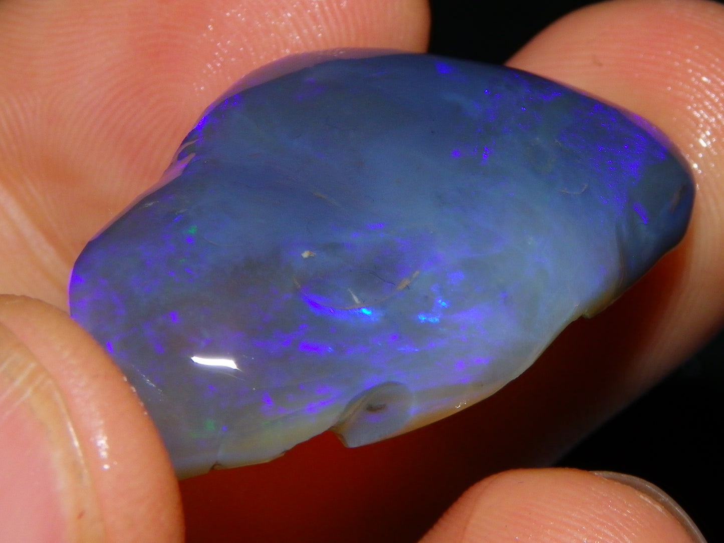 Large 51.3ct Lightning Ridge Dark Crystal Opal Rub/Rough Blue Fires Australia