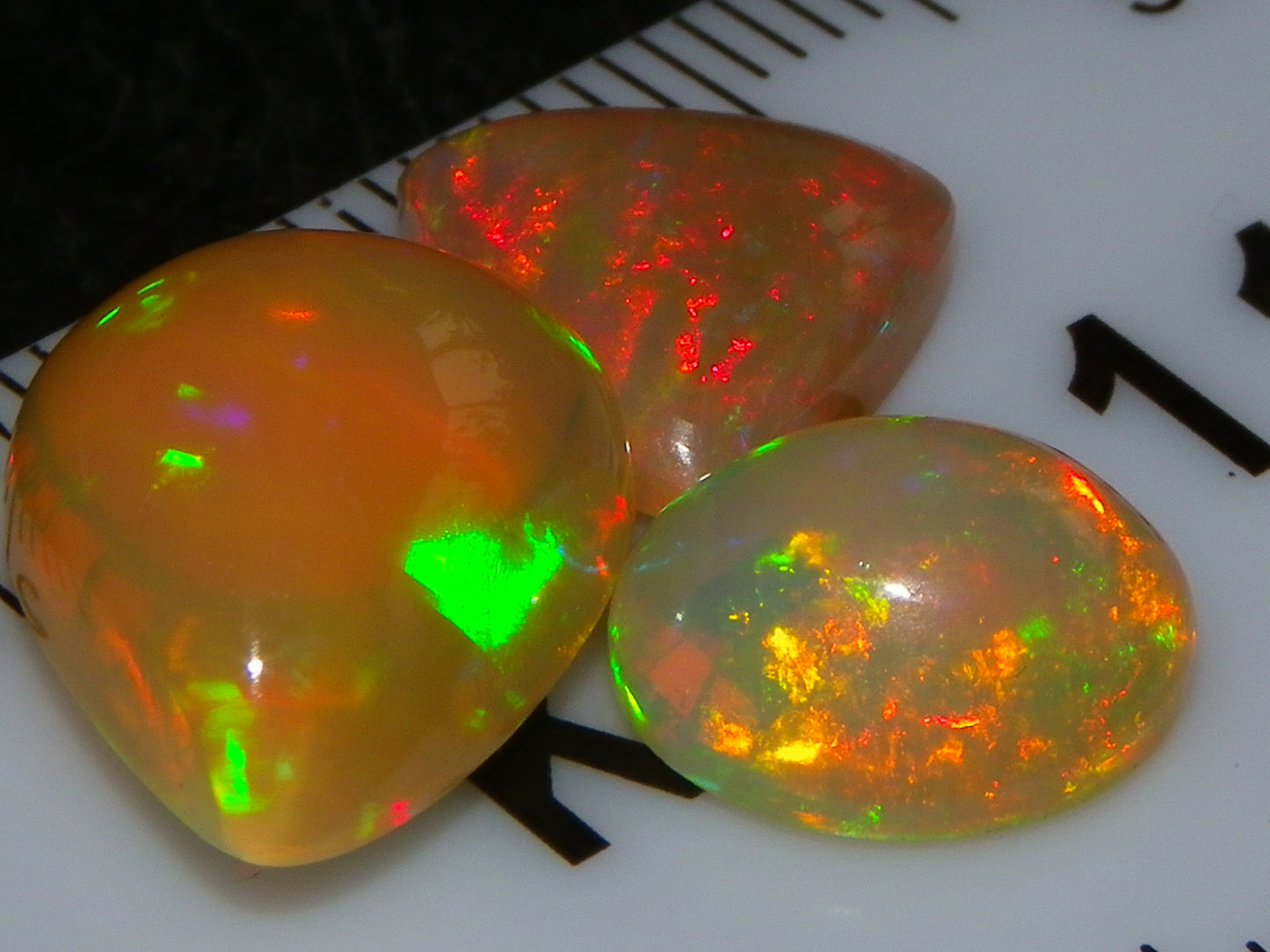 3 Nice Welo Crystal Opal Cabs/Polsihed Stones 8.96cts Multicolour Parcel :)