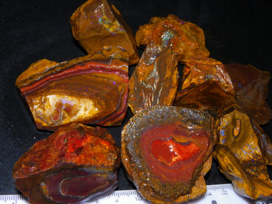 Nice Larger Rough Koroit Opal Parcel 3110cts Patterns Some Fires Queensland Australia