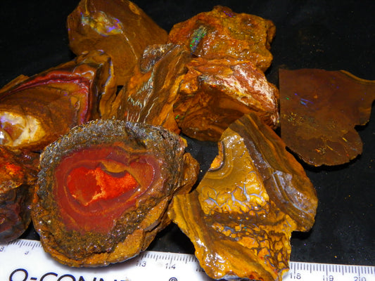 Nice Larger Rough Koroit Opal Parcel 3110cts Patterns Some Fires Queensland Australia