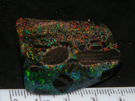 Nice Quality Andamooka Matrix Opal Specimen Rough 71.5cts Multicolours Bright Fires